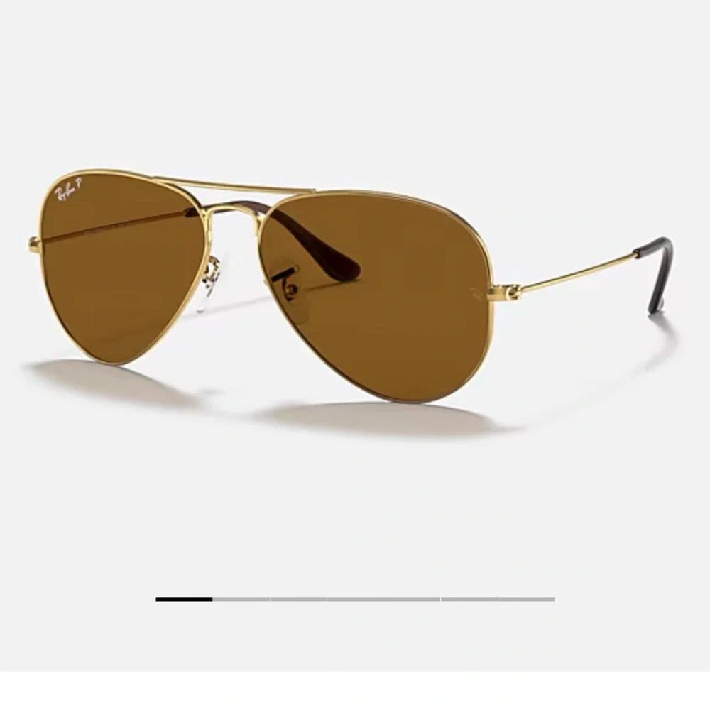 Ray-Ban Classic Aviator Sunglasses - Brown Lenses, Gold Frame, Polarized